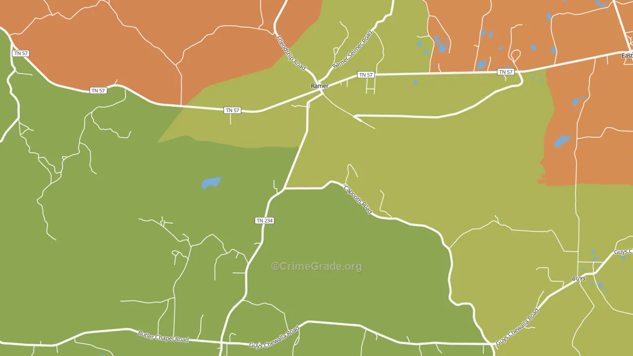 Griffith, TN Map of Drug-Related Crime Rates