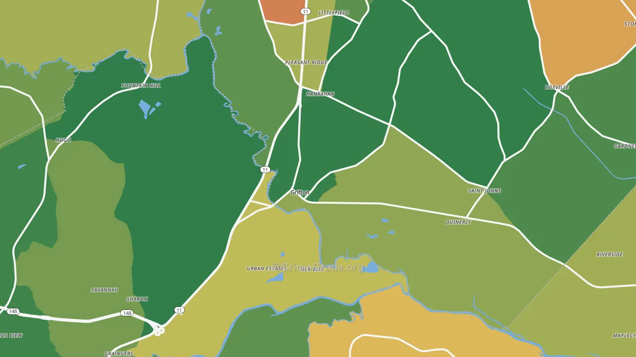 Grifton, NC Map of Drug-Related Crime Rates