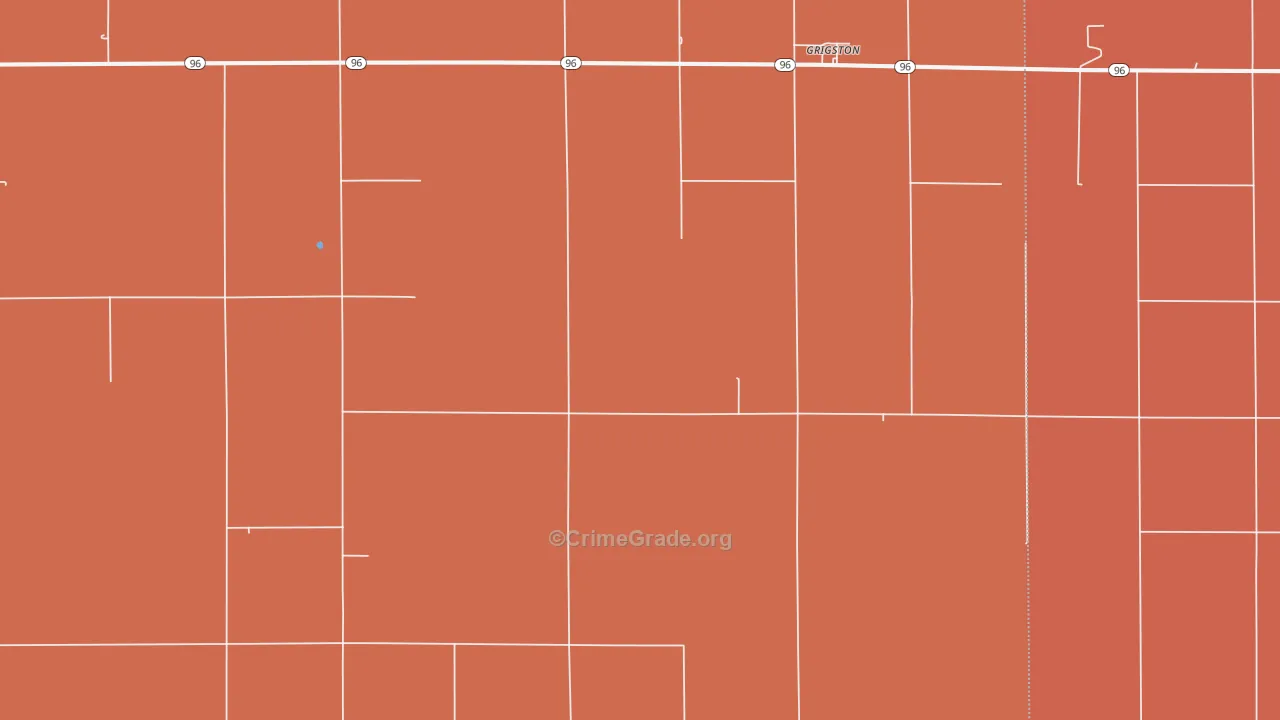 Grigston, KS Map of Drug-Related Crime Rates