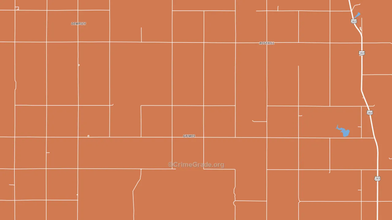 Grimes, OK Map of Drug-Related Crime Rates