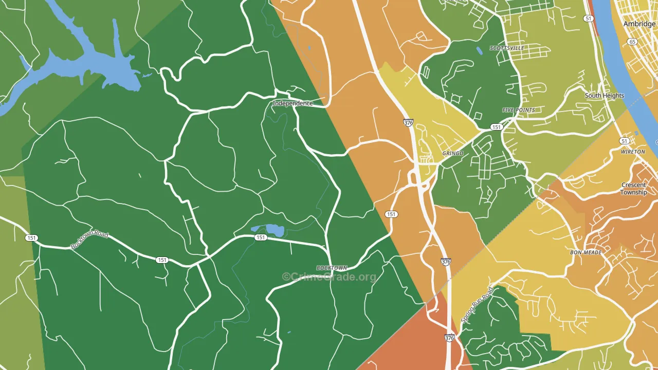 Gringo, PA Map of Drug-Related Crime Rates