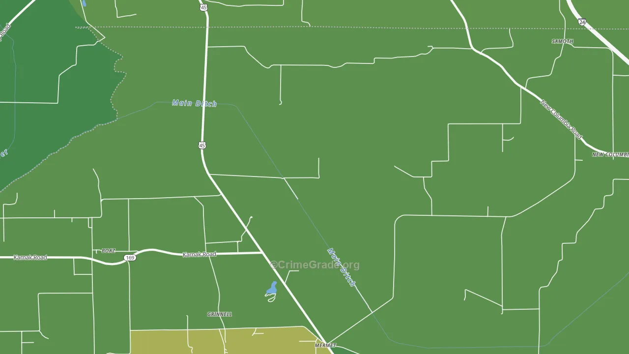 Grinnell, IL Map of Drug-Related Crime Rates