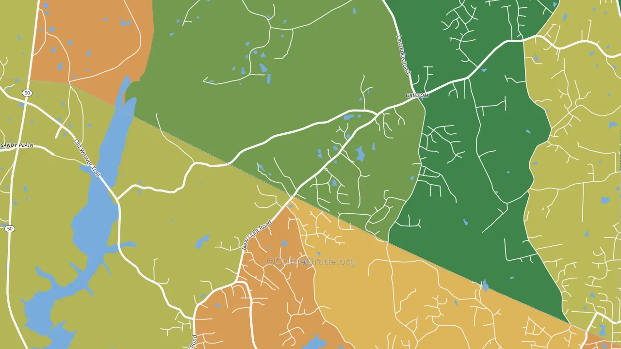 Grissom, NC Map of Drug-Related Crime Rates