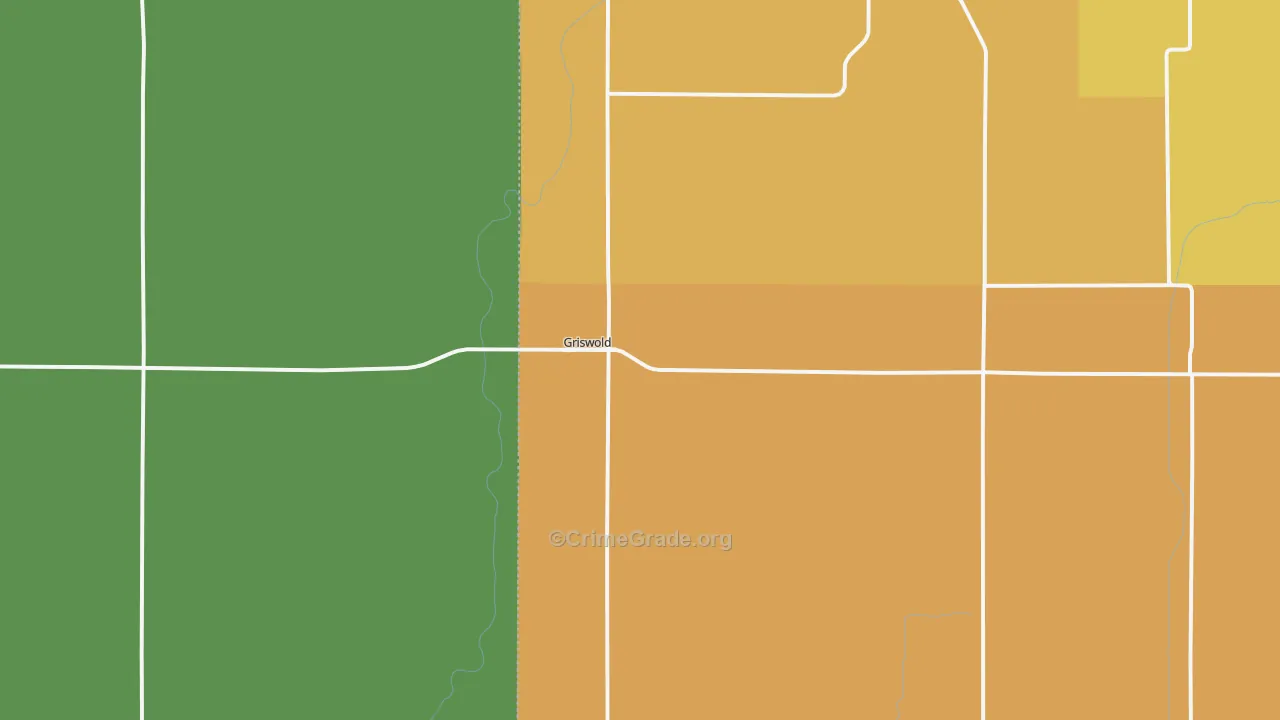 Griswold, IA Map of Drug-Related Crime Rates