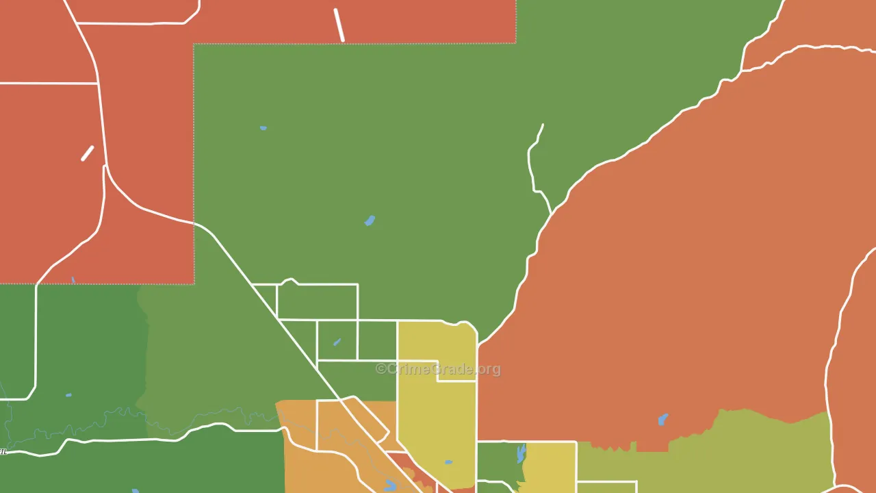 Grizzly, OR Map of Drug-Related Crime Rates