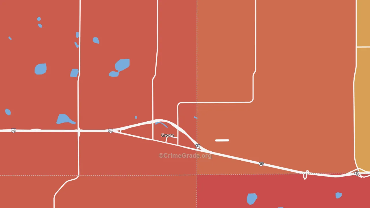 Groom, TX Map of Drug-Related Crime Rates