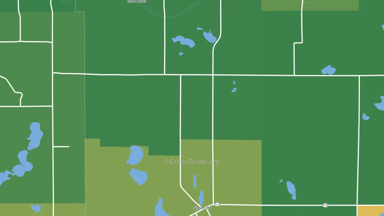 Grove City, MN Map of Drug-Related Crime Rates