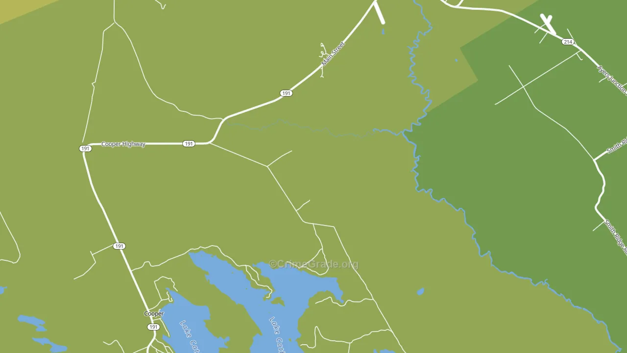 Grove, ME Map of Drug-Related Crime Rates