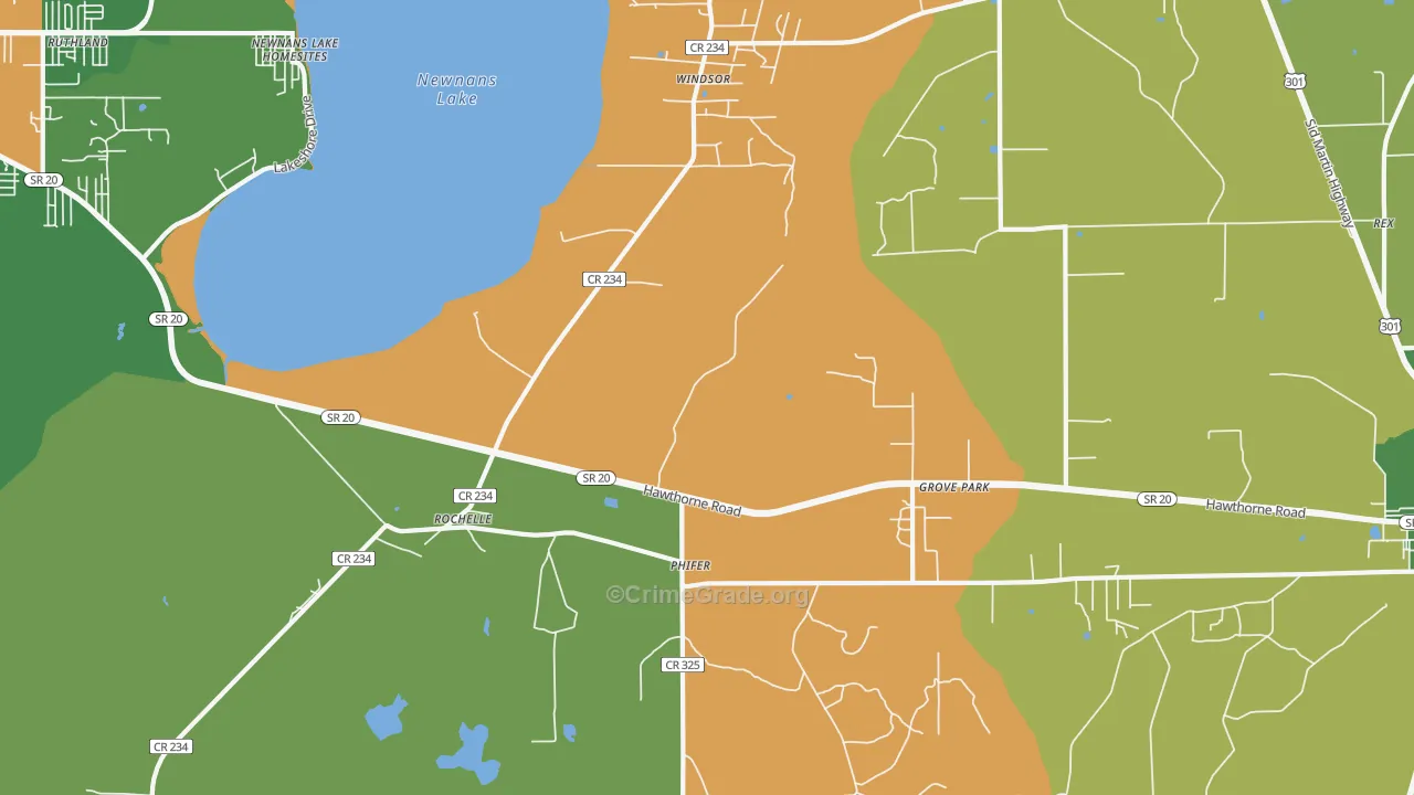 Grove Park, FL Map of Drug-Related Crime Rates