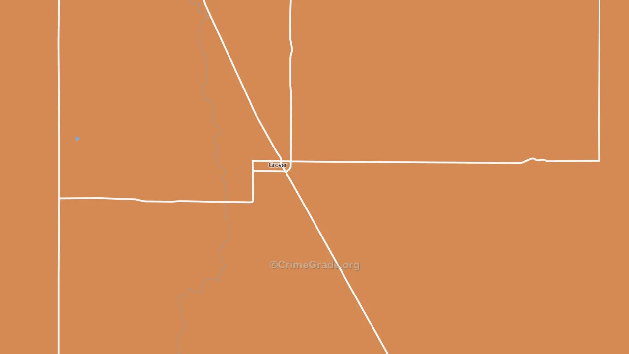 Grover, CO Map of Drug-Related Crime Rates