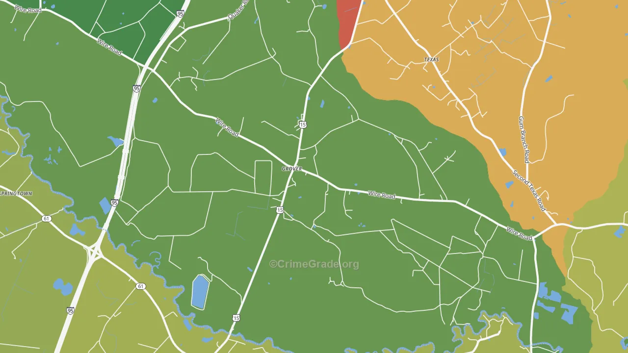 Grover, SC Map of Drug-Related Crime Rates