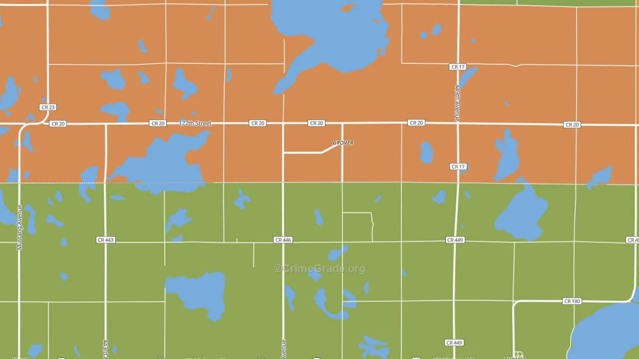 Grover, SD Map of Drug-Related Crime Rates