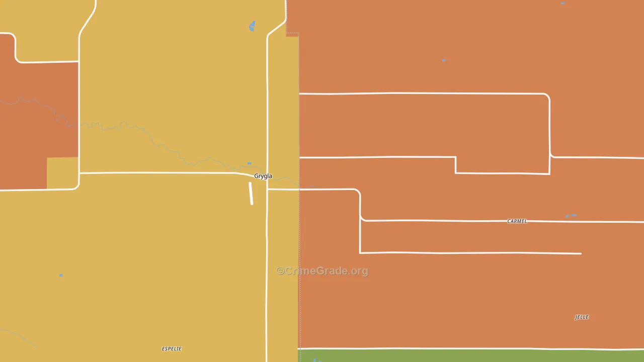 Grygla, MN Map of Drug-Related Crime Rates