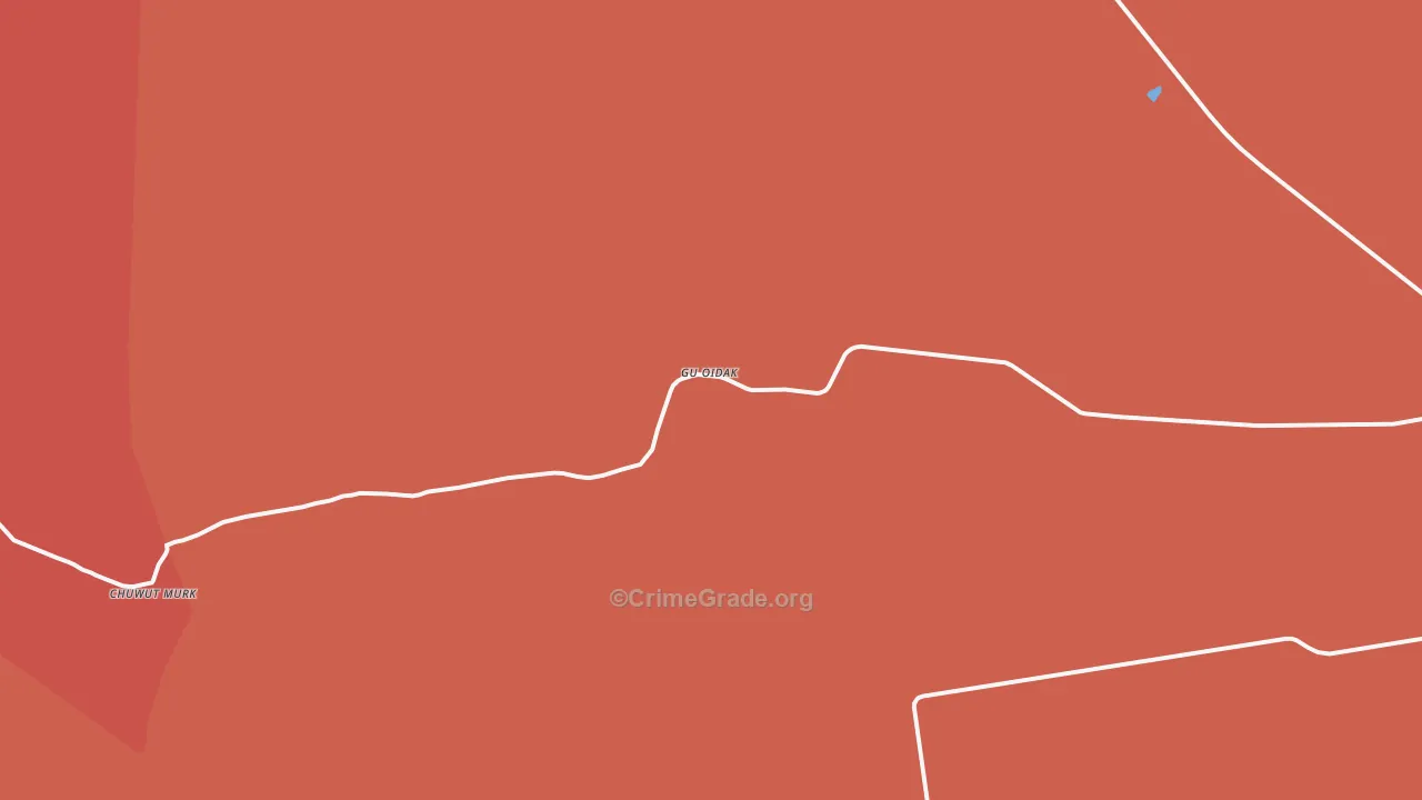 Gu Oidak, AZ Map of Drug-Related Crime Rates