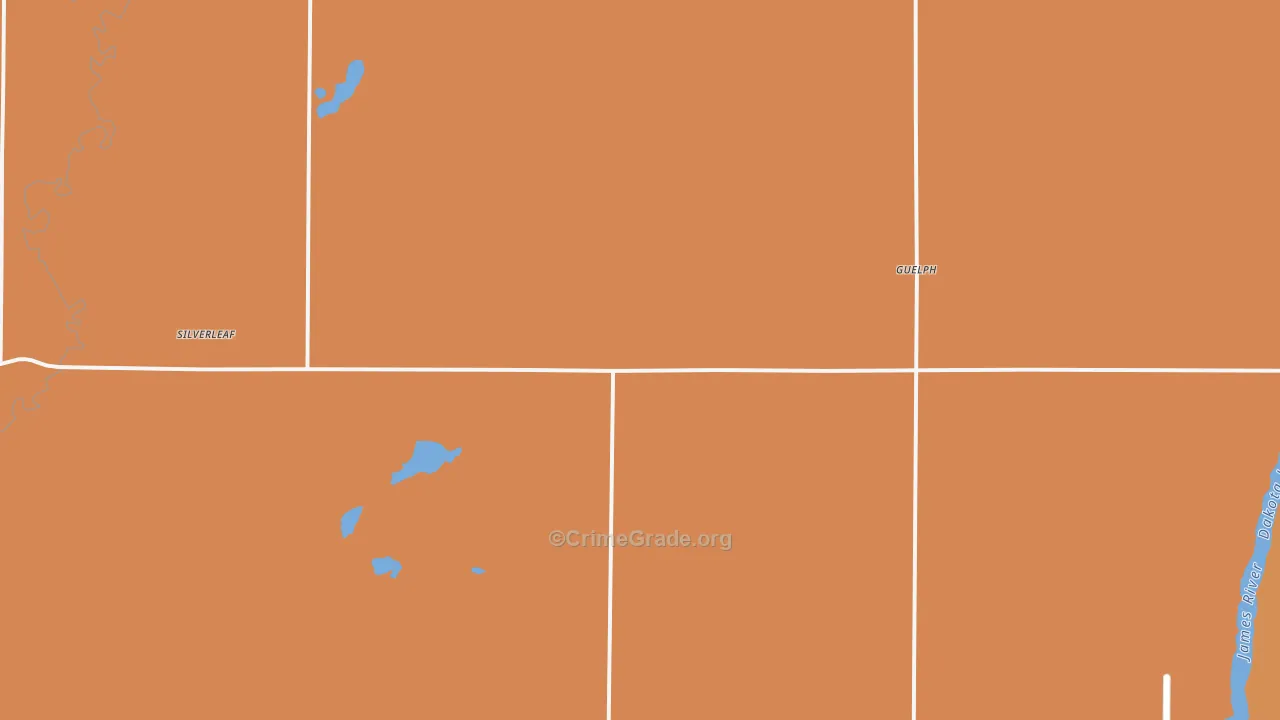 Guelph, ND Map of Drug-Related Crime Rates