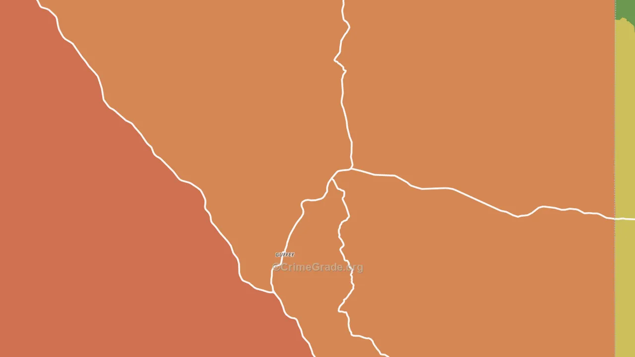 Guffey, CO Map of Drug-Related Crime Rates