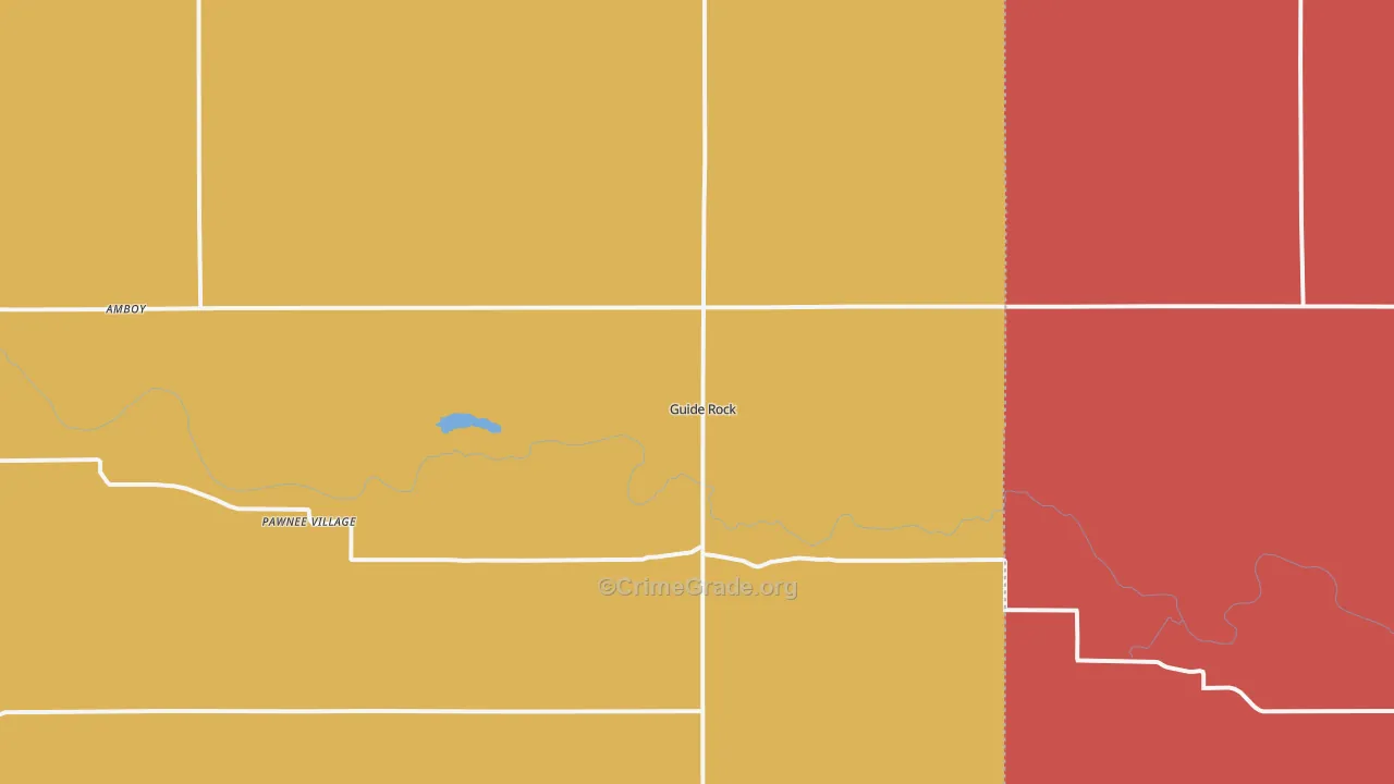 Guide Rock, NE Map of Drug-Related Crime Rates