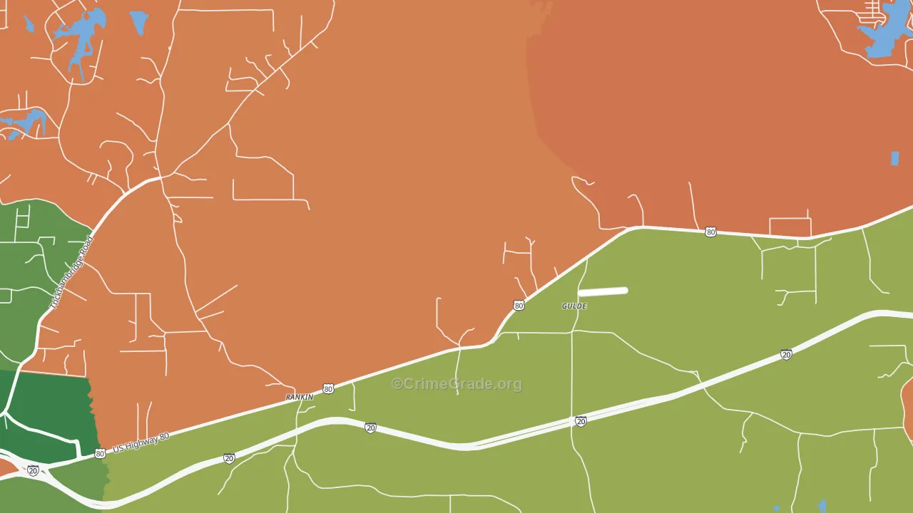 Gulde, MS Map of Drug-Related Crime Rates