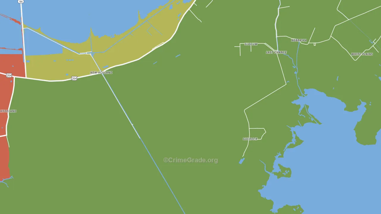 Gulrock, NC Map of Drug-Related Crime Rates