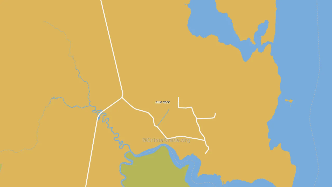 Gum Neck, NC Map of Drug-Related Crime Rates