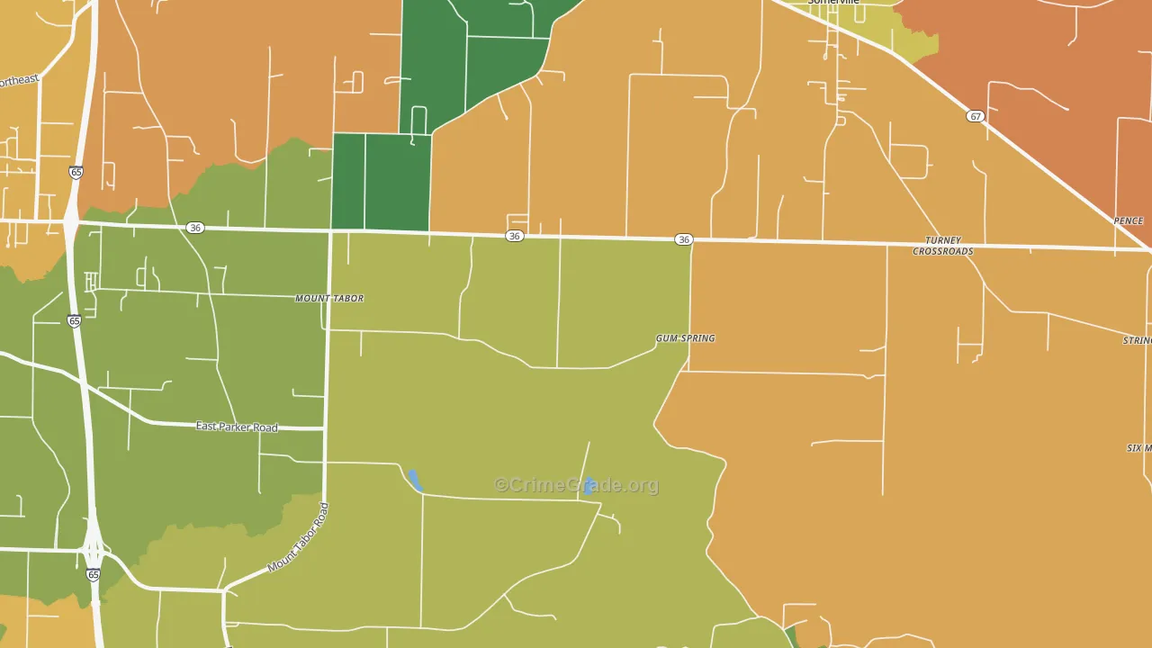 Gum Spring, AL Map of Drug-Related Crime Rates