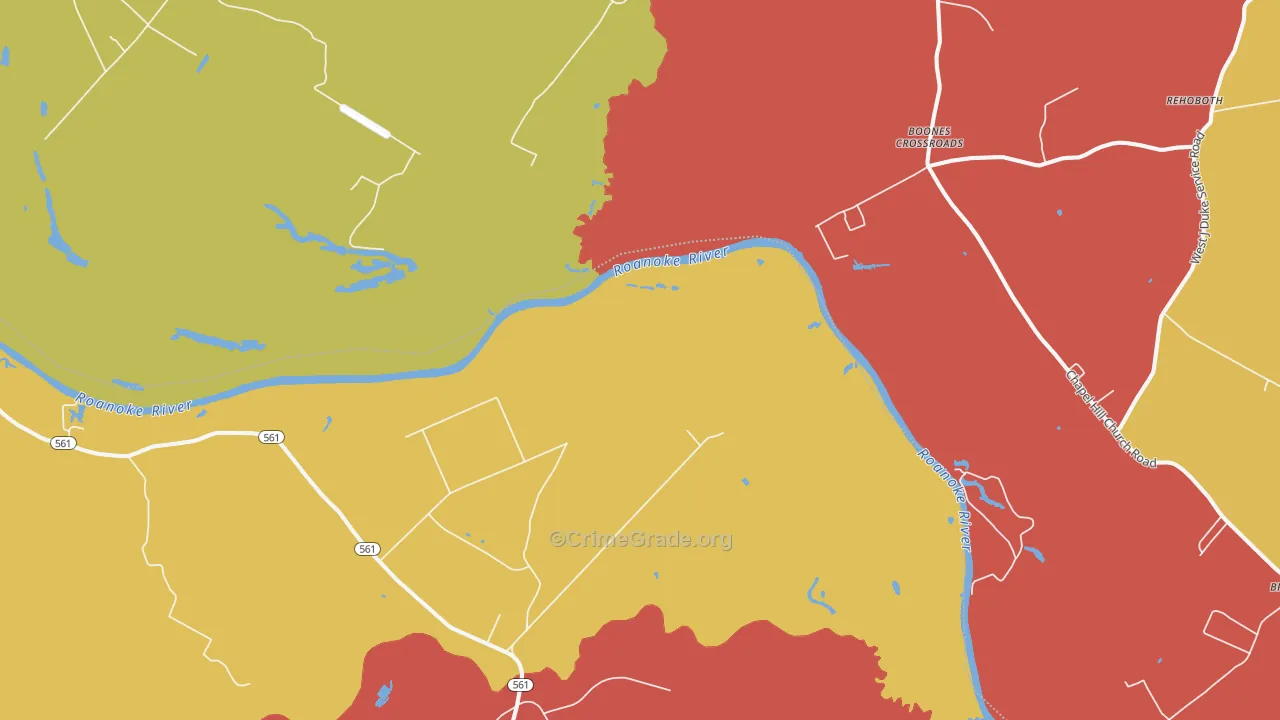 Gumberry, NC Map of Drug-Related Crime Rates