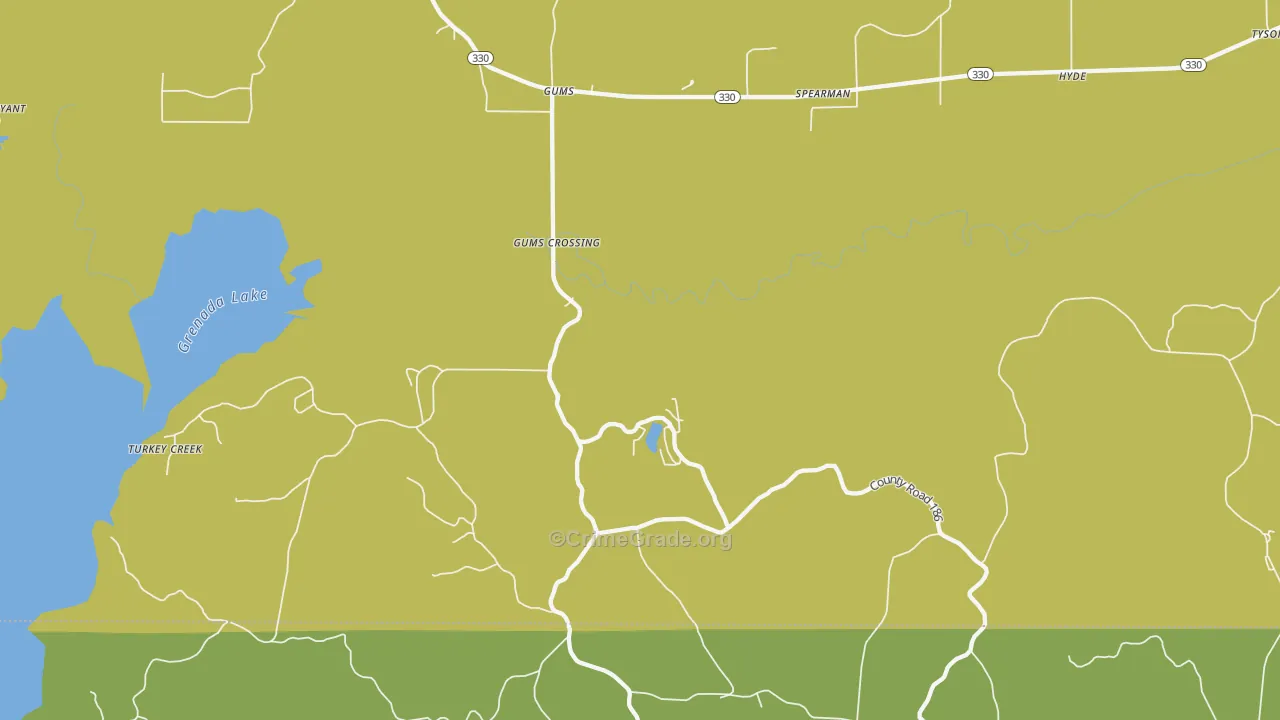 Gums, MS Map of Drug-Related Crime Rates