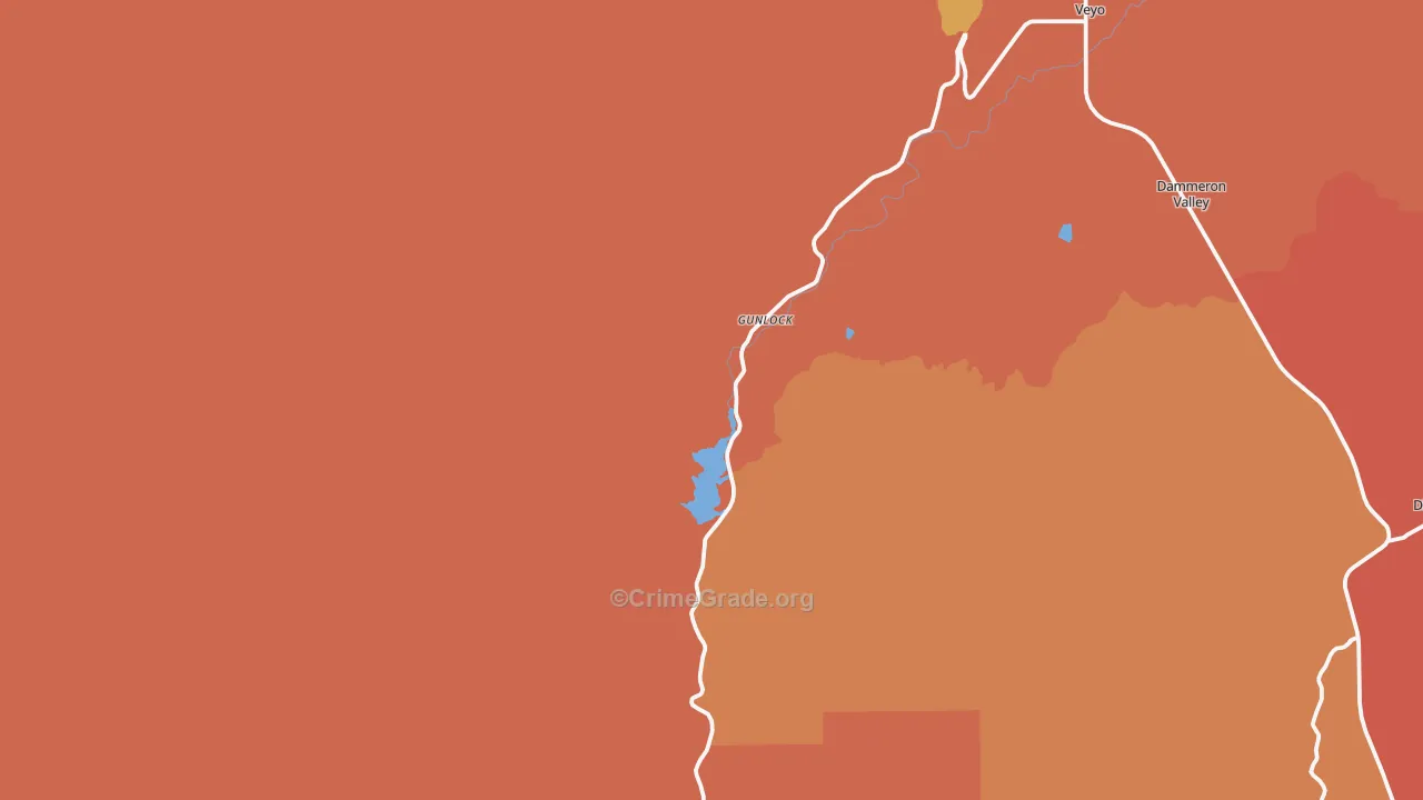Gunlock, UT Map of Drug-Related Crime Rates