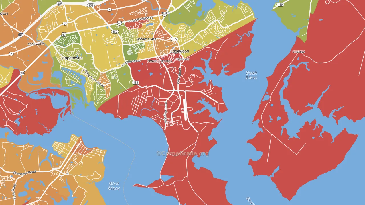 Gunpowder, MD Map of Drug-Related Crime Rates