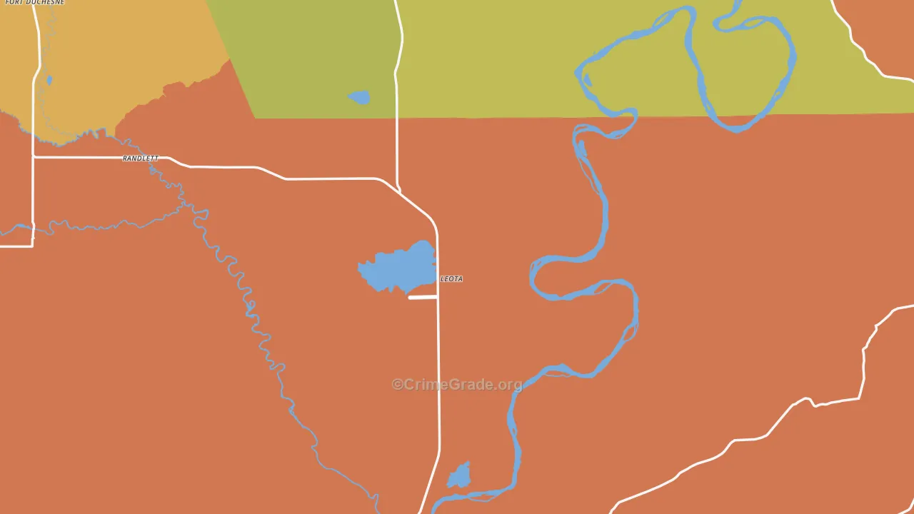 Gusher, UT Map of Drug-Related Crime Rates