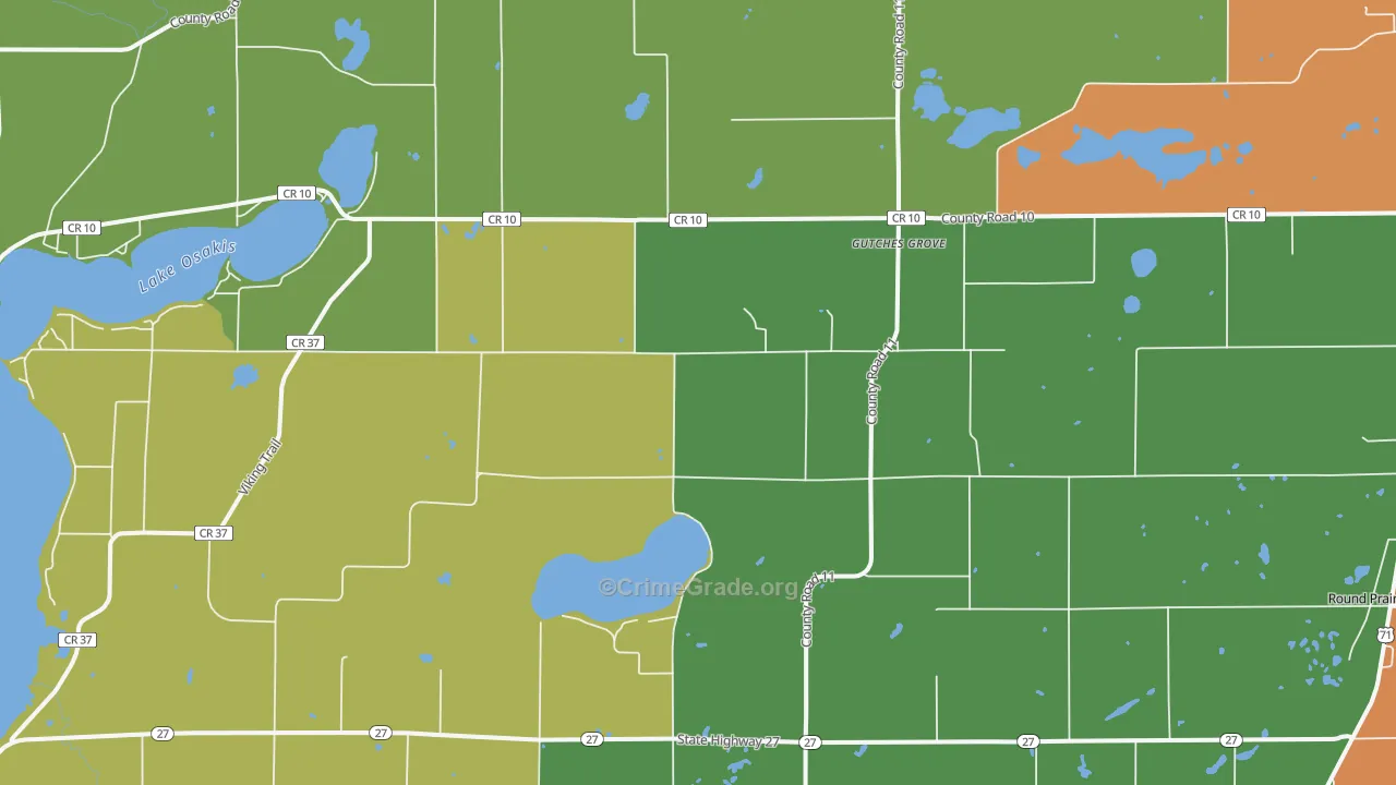 Gutches Grove, MN Map of Drug-Related Crime Rates