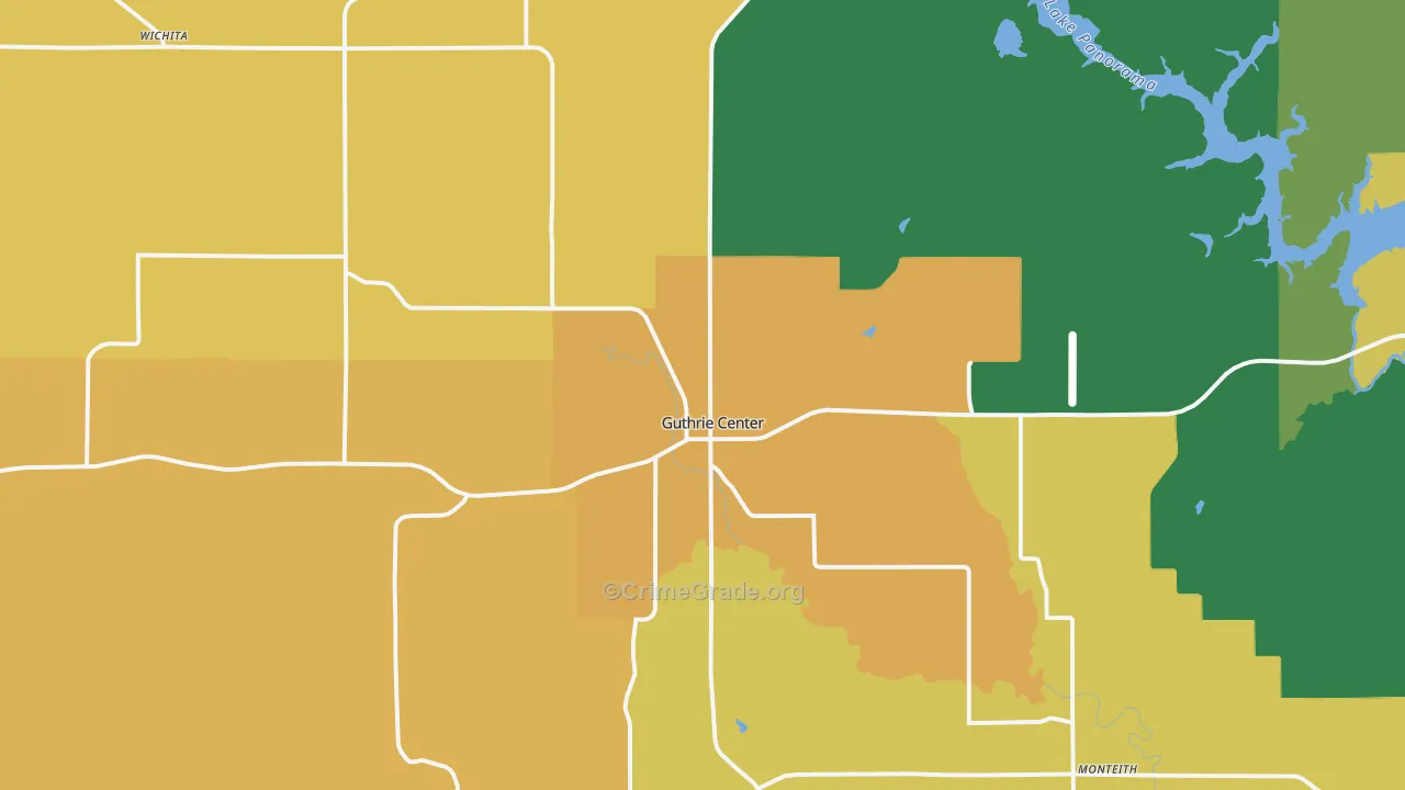 Guthrie Center, IA Map of Drug-Related Crime Rates