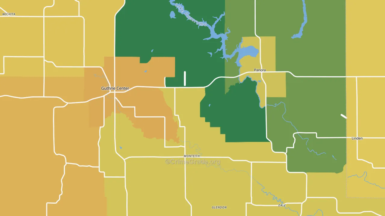 Guthrie County, IA Map of Drug-Related Crime Rates
