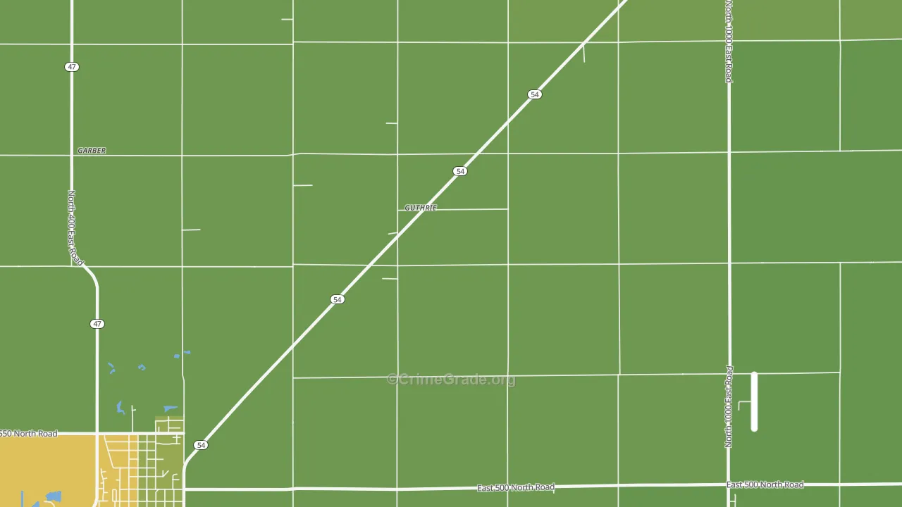 Guthrie, IL Map of Drug-Related Crime Rates