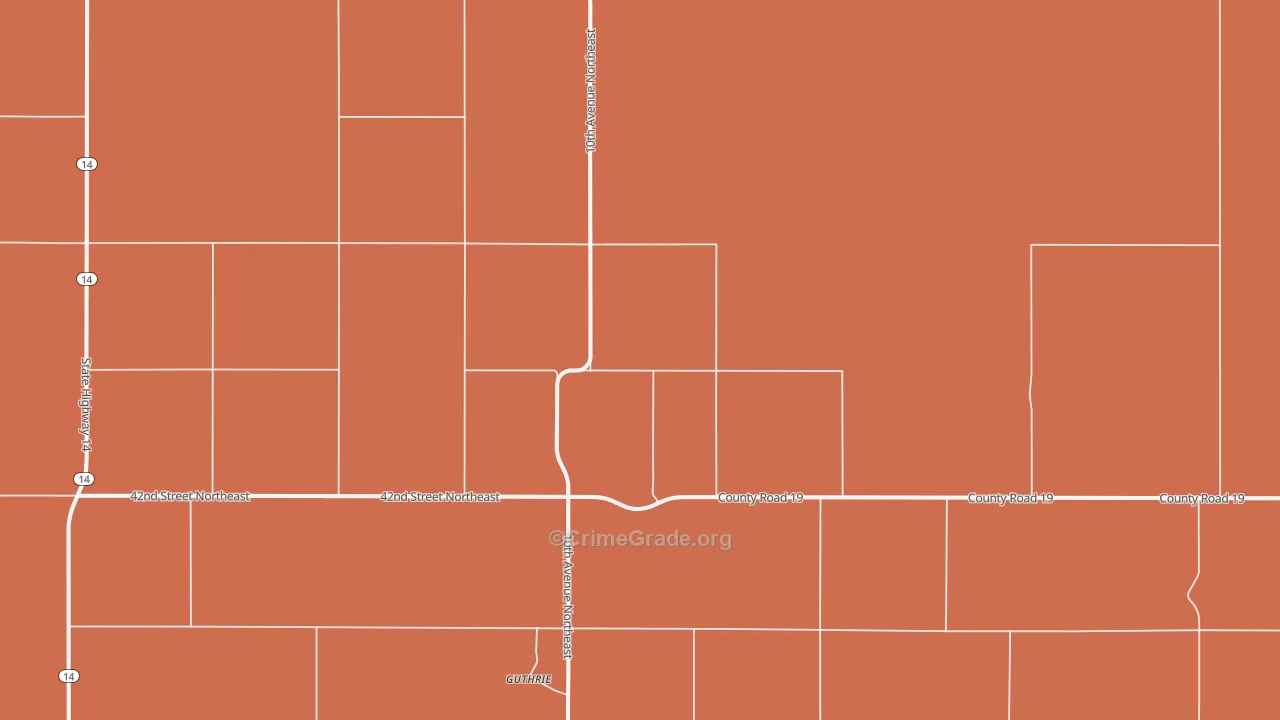Guthrie, ND Map of Drug-Related Crime Rates