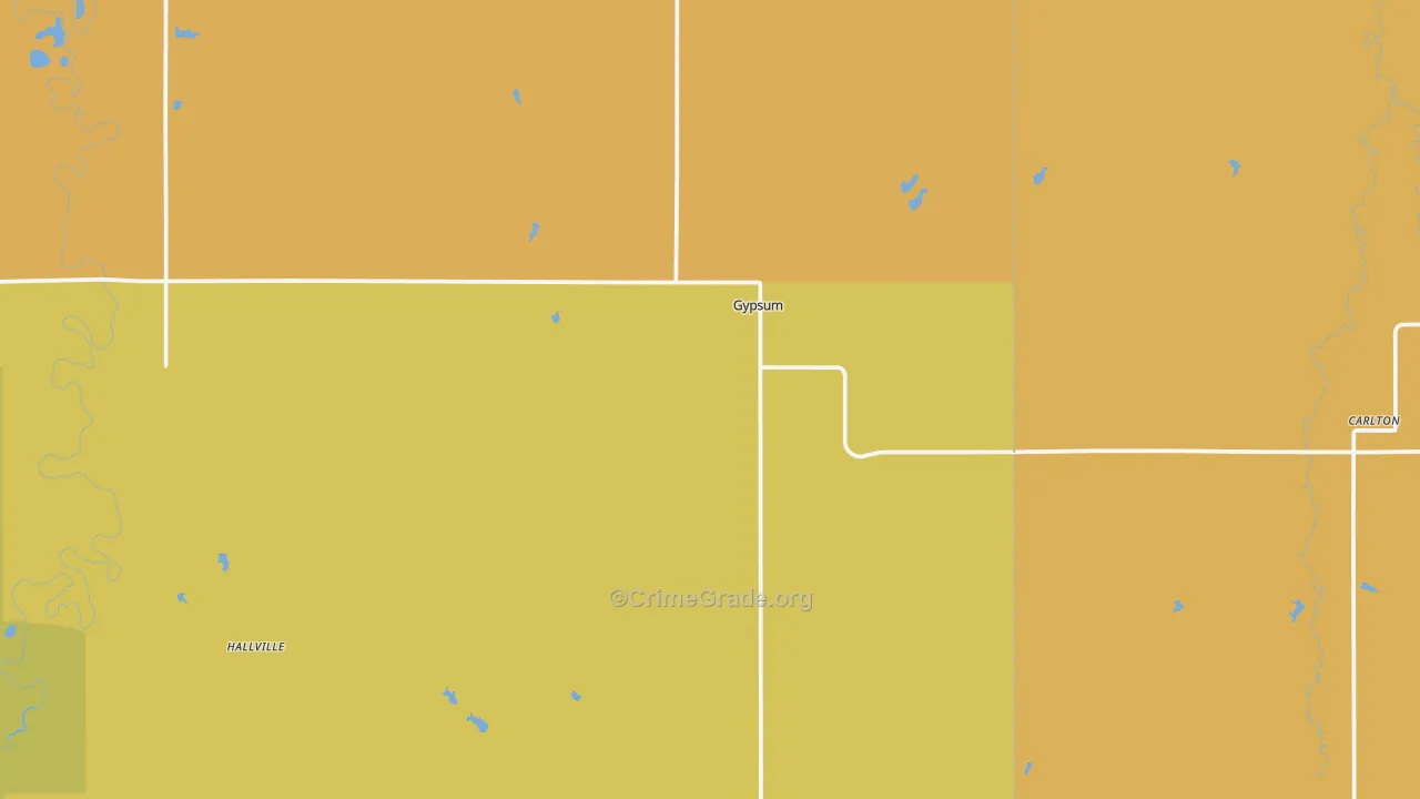 Gypsum, KS Map of Drug-Related Crime Rates