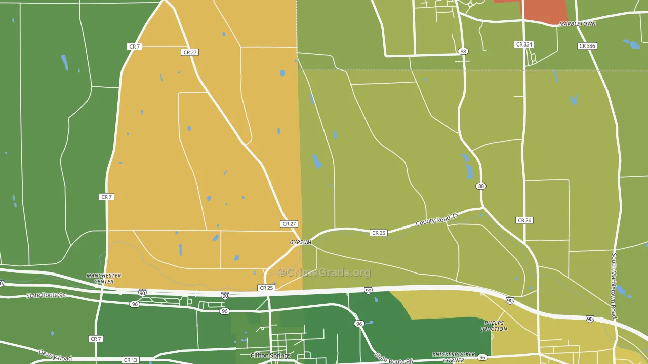 Gypsum, NY Map of Drug-Related Crime Rates