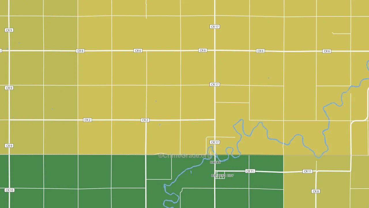 Hagan, MN Map of Drug-Related Crime Rates