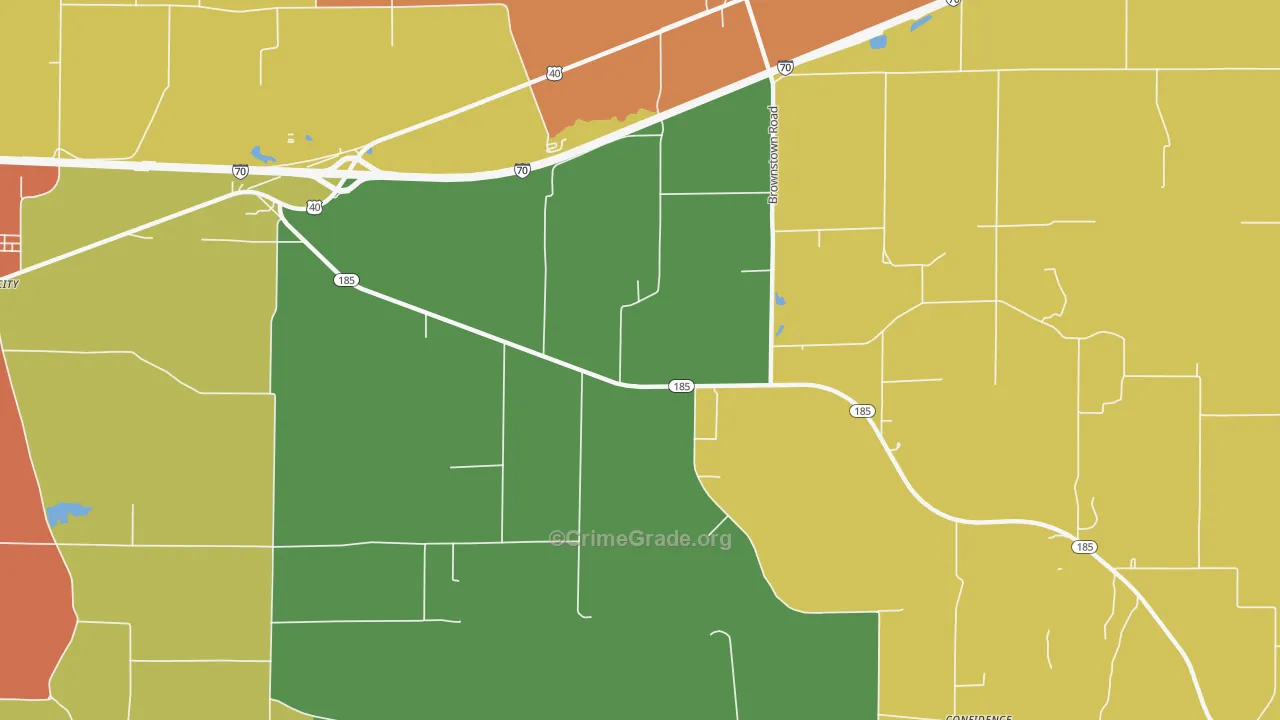Hagarstown, IL Map of Drug-Related Crime Rates