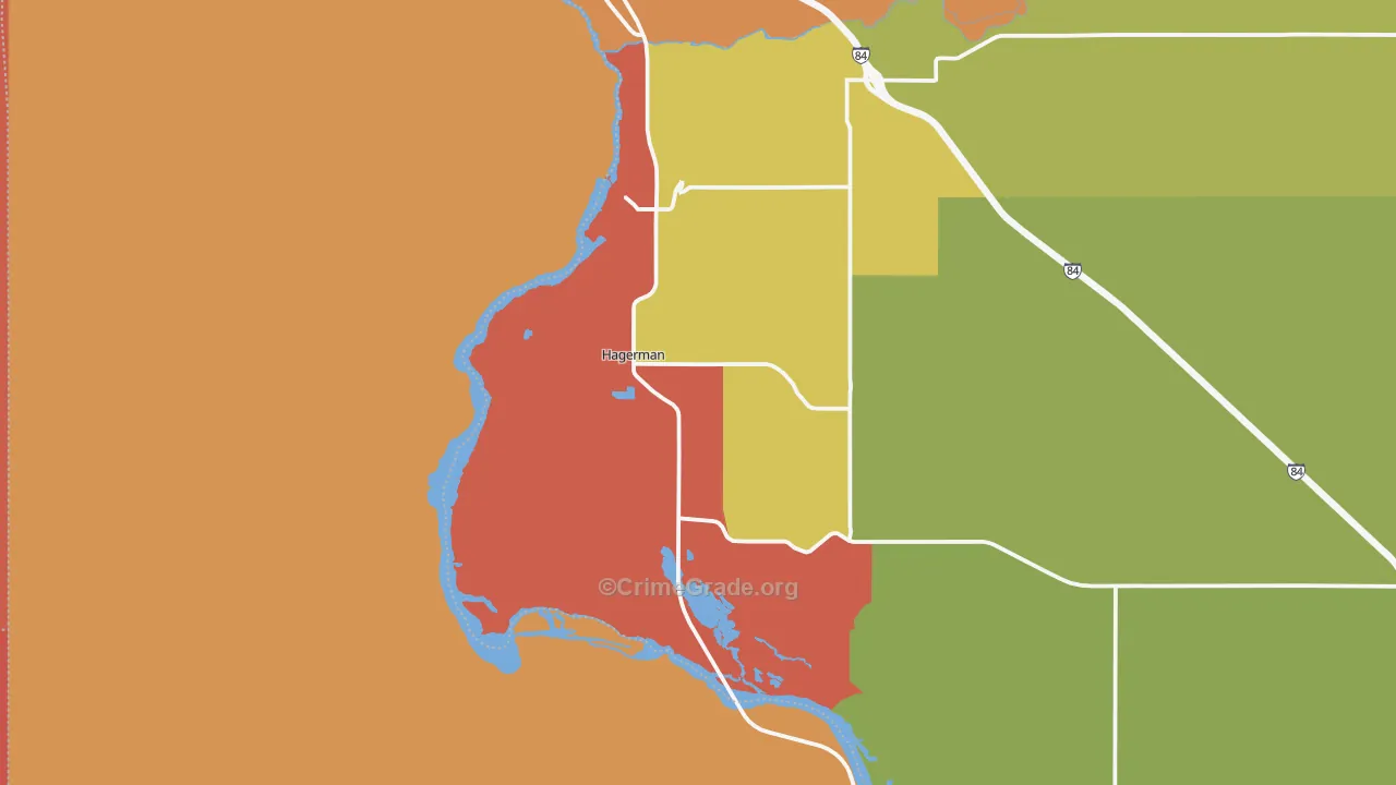 Hagerman, ID Map of Drug-Related Crime Rates