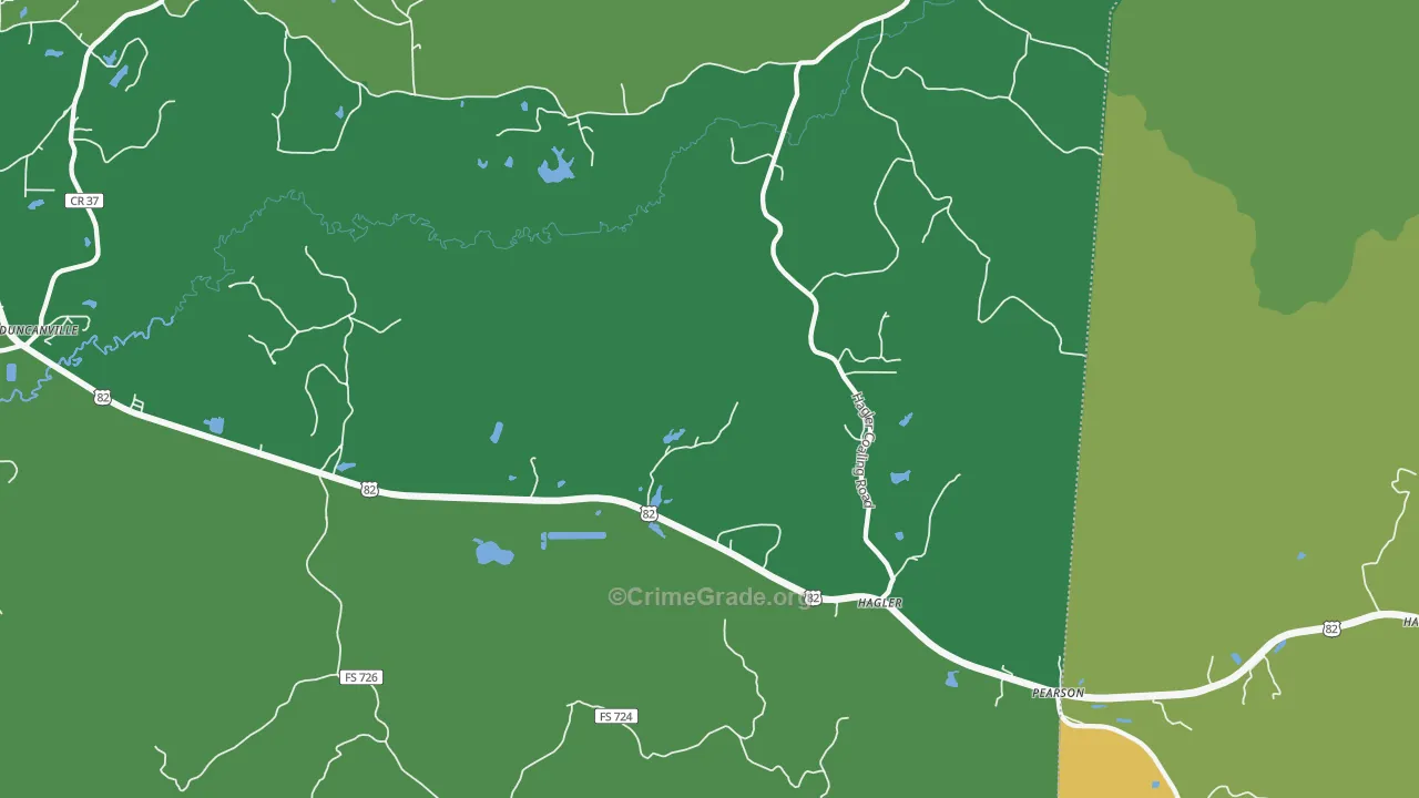 Hagler, AL Map of Drug-Related Crime Rates