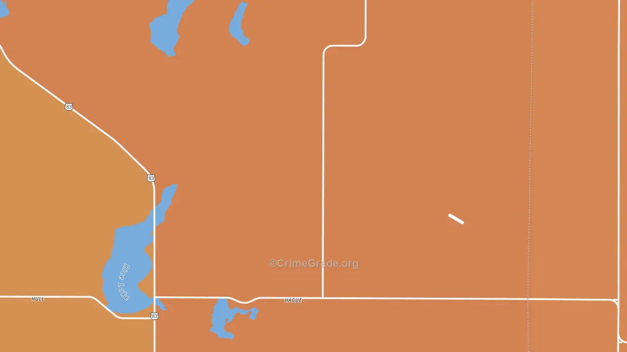Hague, ND Map of Drug-Related Crime Rates
