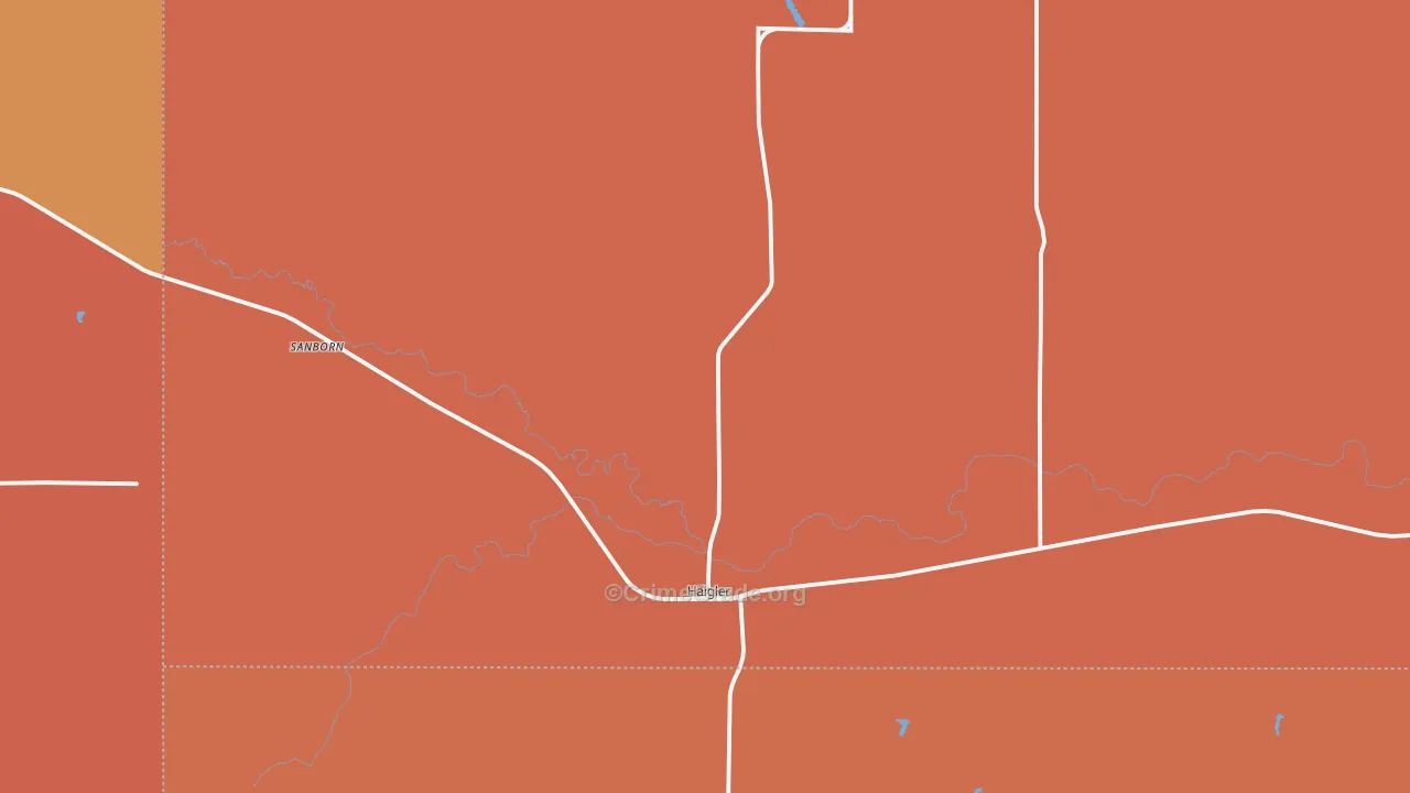Haigler, NE Map of Drug-Related Crime Rates