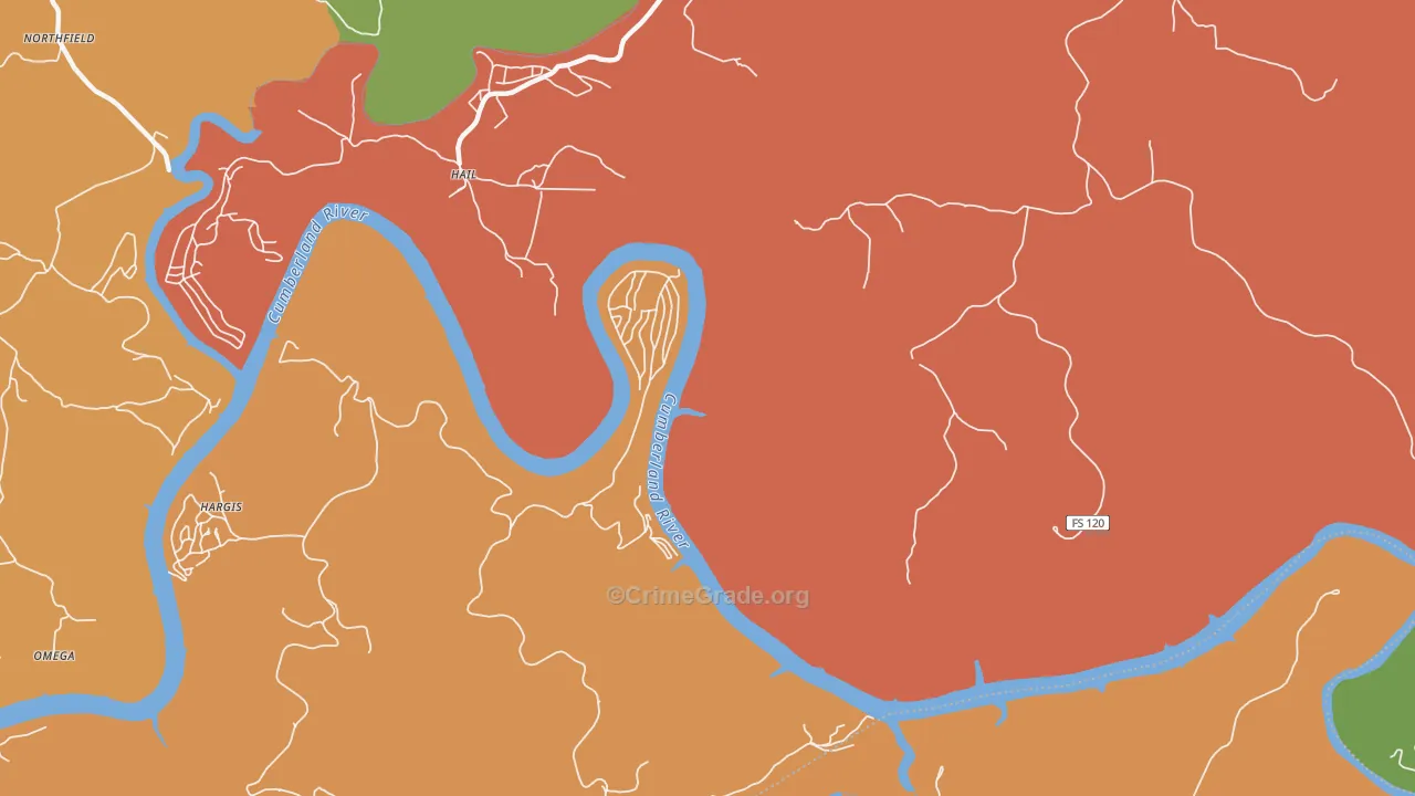 Hail, KY Map of Drug-Related Crime Rates
