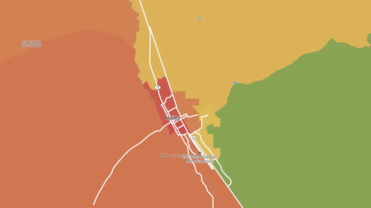 Hailey, ID Map of Drug-Related Crime Rates