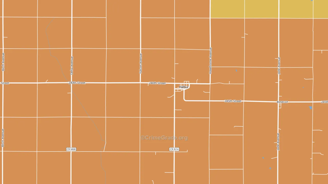 Halbur, IA Map of Drug-Related Crime Rates