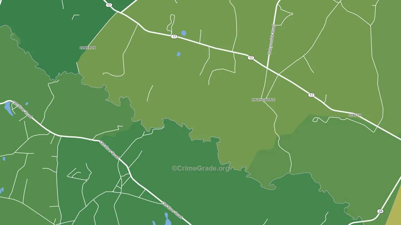 Halcyondale, GA Map of Drug-Related Crime Rates