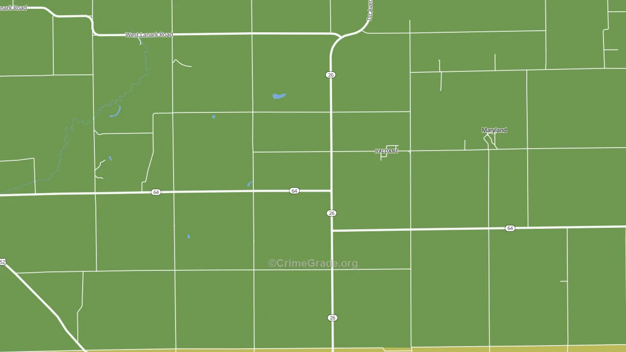 Haldane, IL Map of Drug-Related Crime Rates