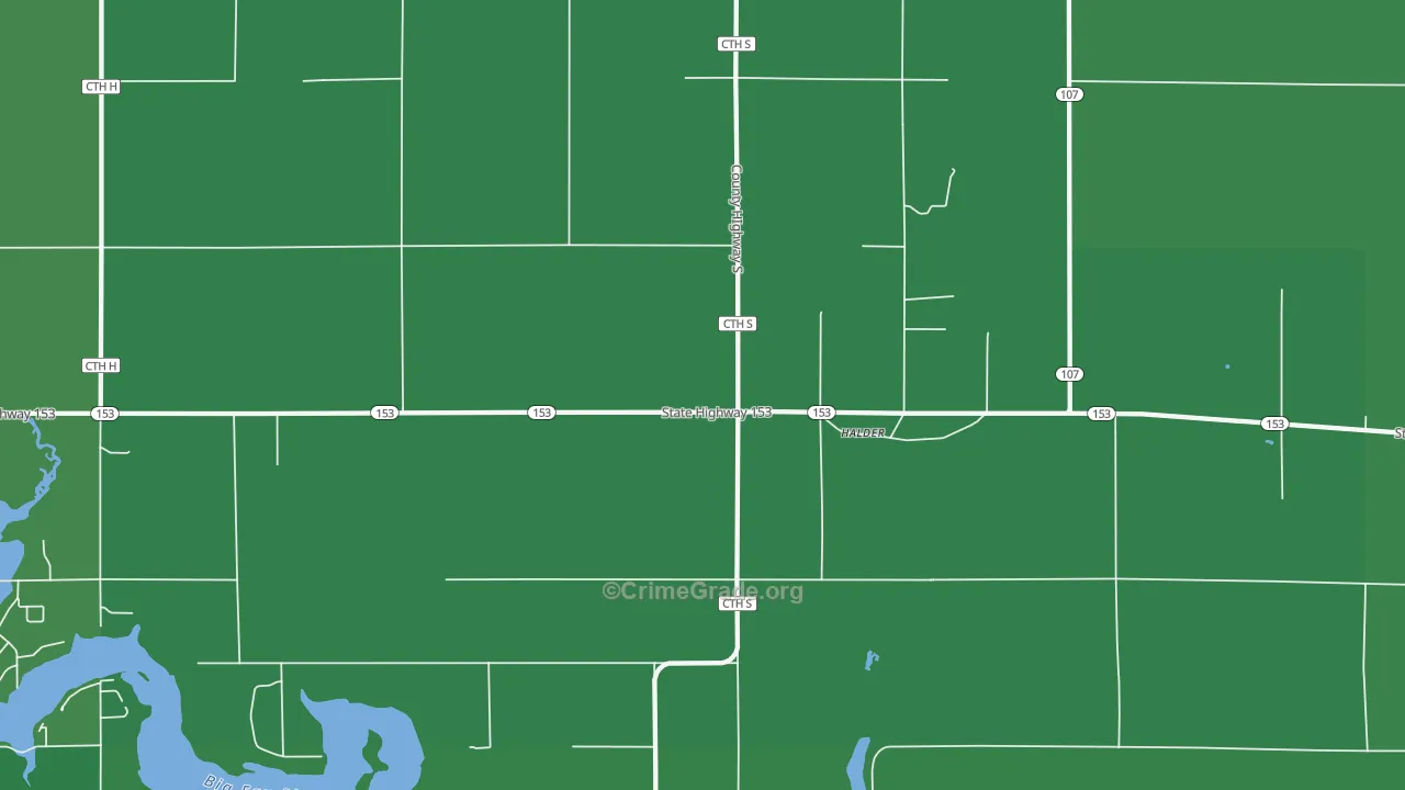 Halder, WI Map of Drug-Related Crime Rates
