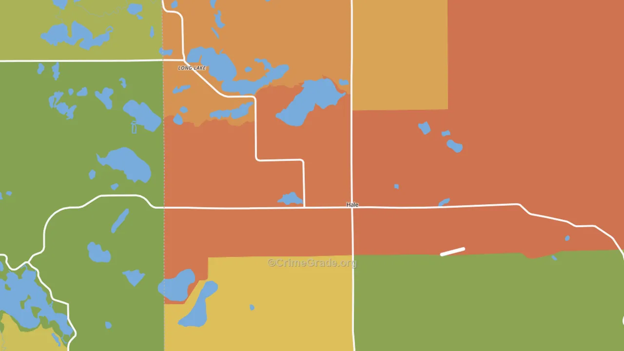 Hale, MI Map of Drug-Related Crime Rates